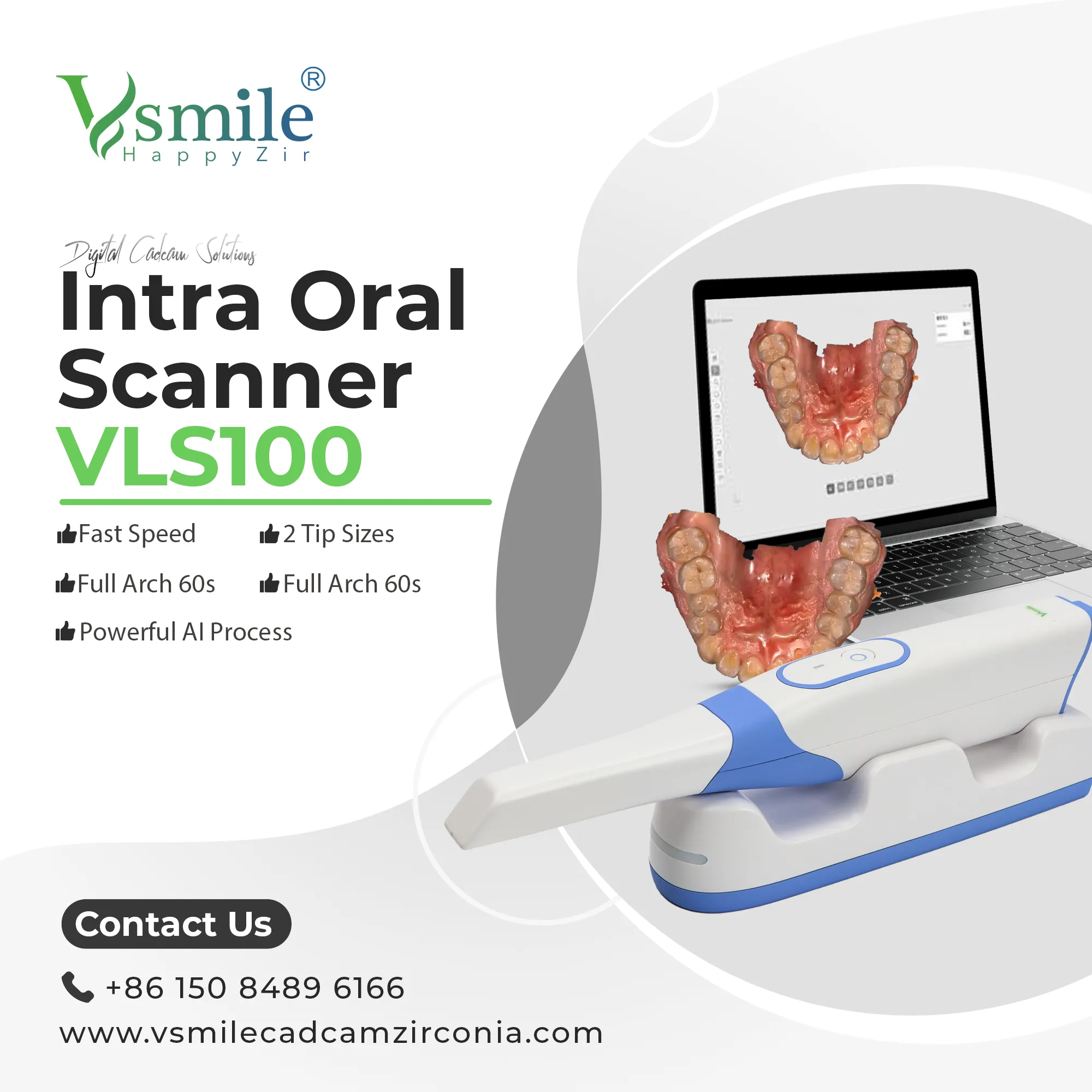 VLS100 Dental 3D Intraoral Scanner view 2