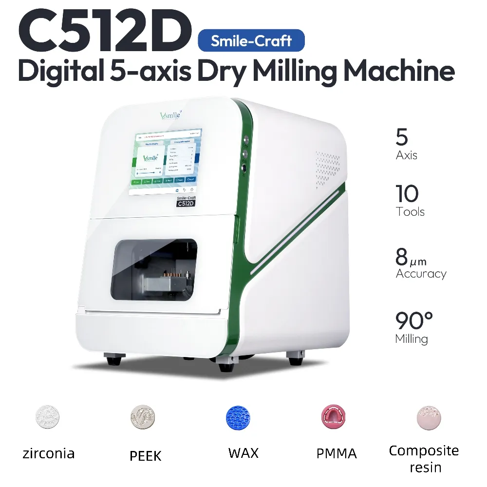 C512D-E მშრალი სტომატოლოგიური CAD/CAM საფრეზი