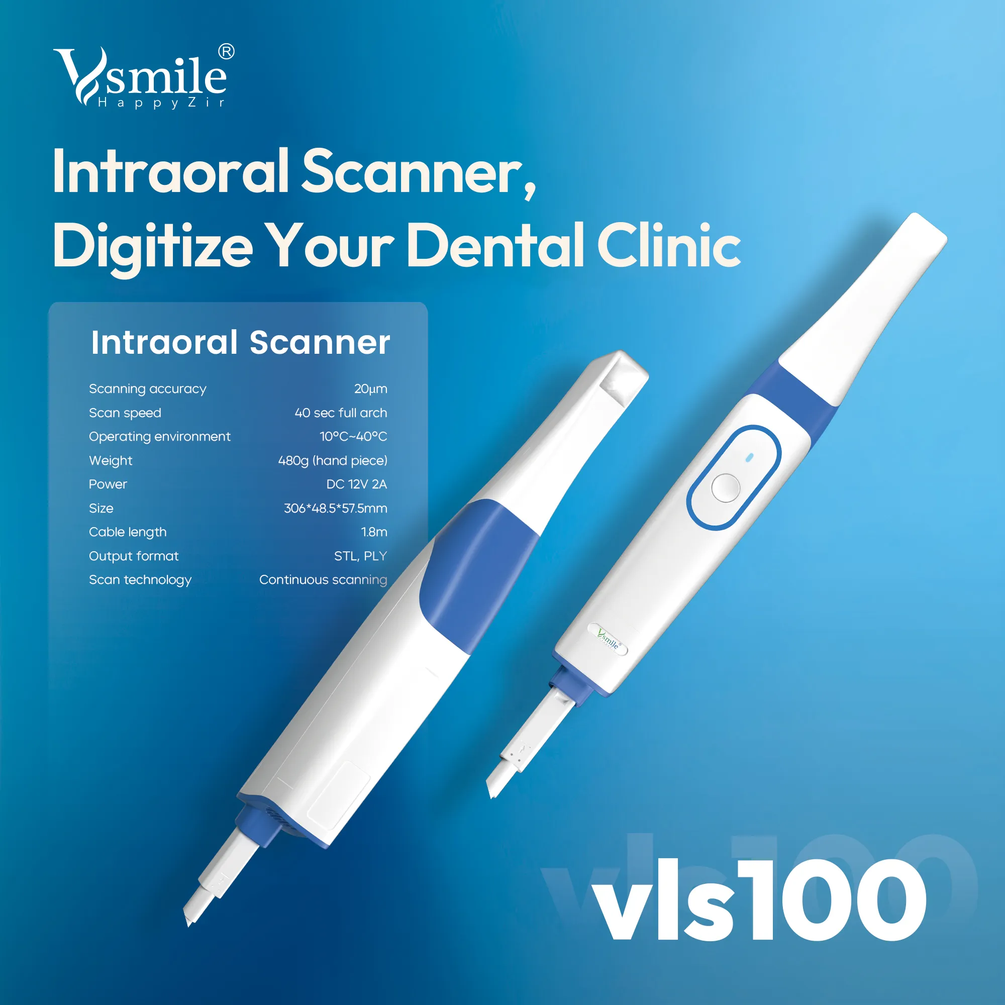 VLS100 Dental 3D Intraoral Scanner view 4