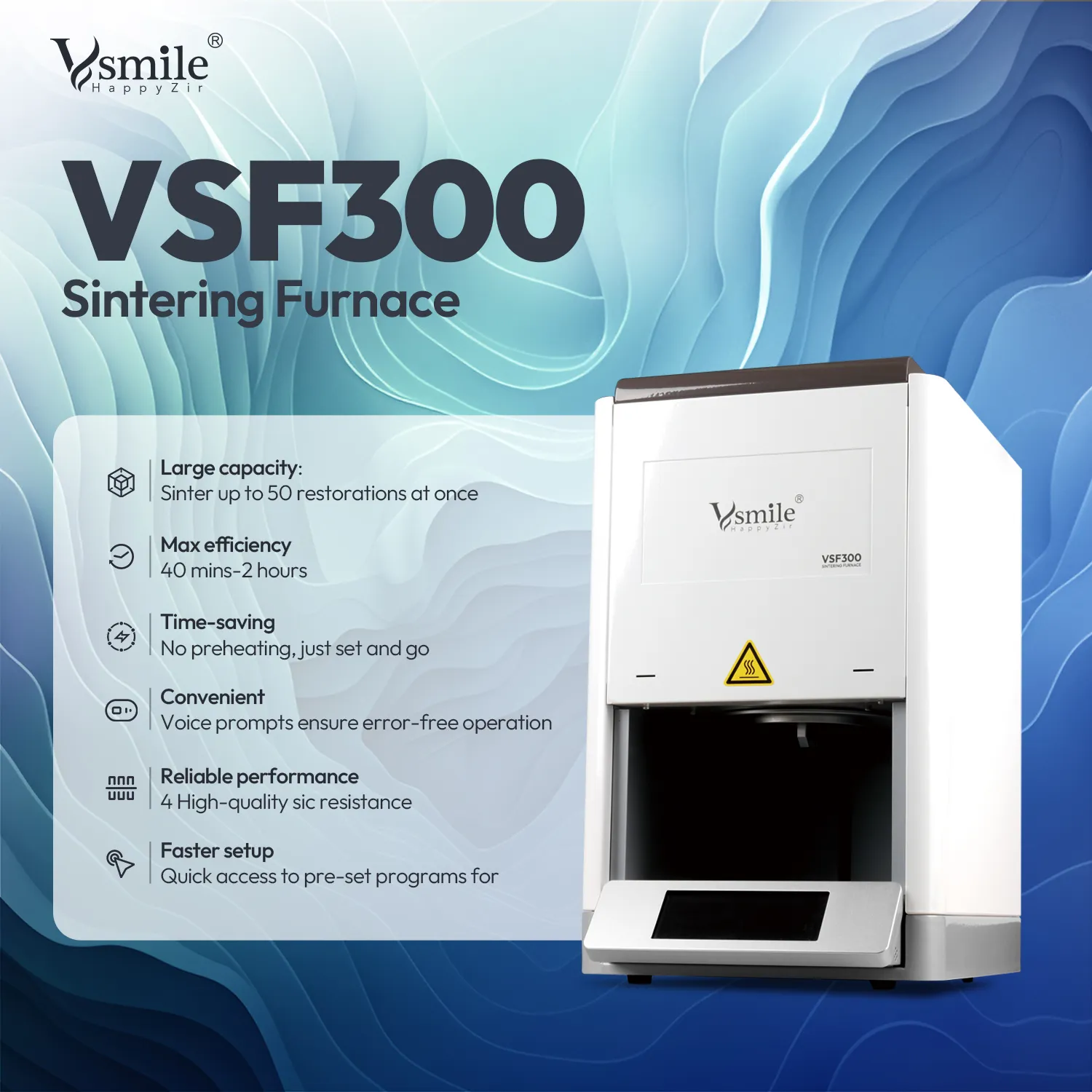 VSF300 Fast Zirconia Sintering Furnace view 2